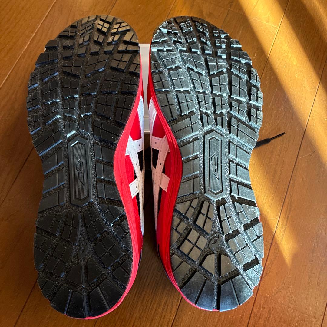 asics 安全靴 ワーキングシューズ レッド/ブラック