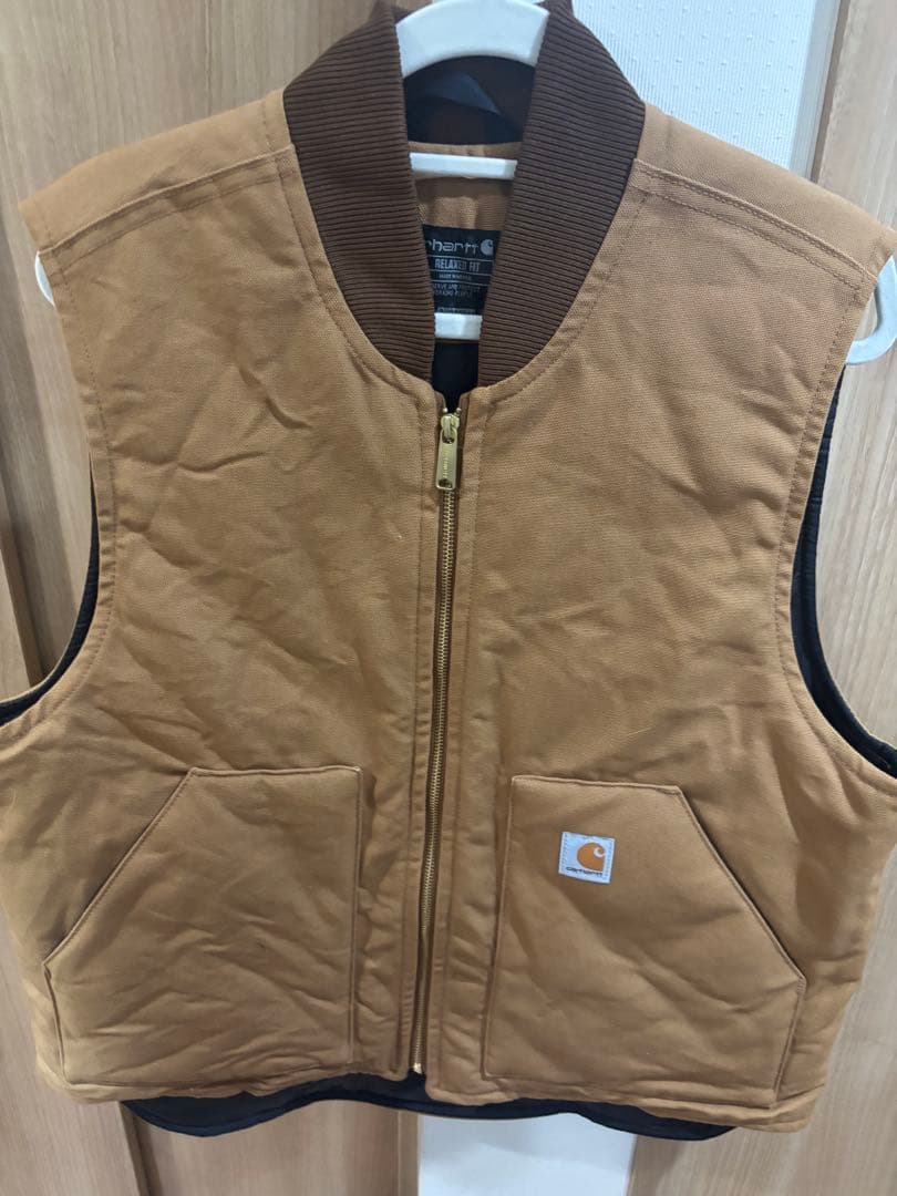 Carhartt L リラックスフィット ベスト ブラウン