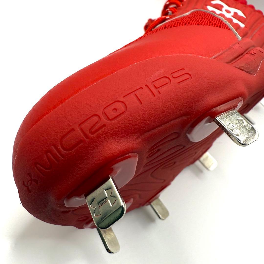 ド*ー様 【新品】アンダーアーマー UA 野球 スパイクシューズ メンズ 赤 2