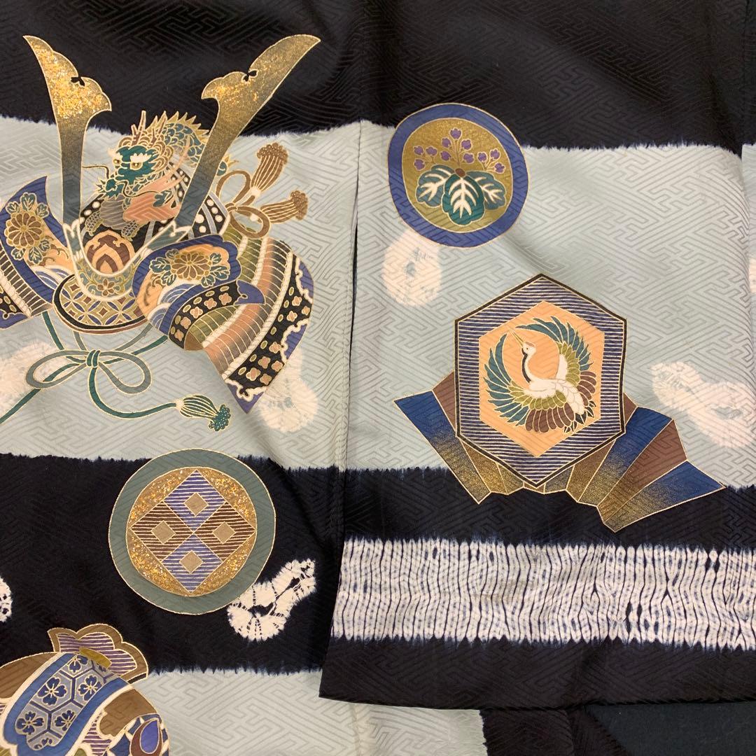 特別展示品☆新品正絹産着☆京友禅工芸染と絞り美術、特選龍兜に祝い小槌古典文