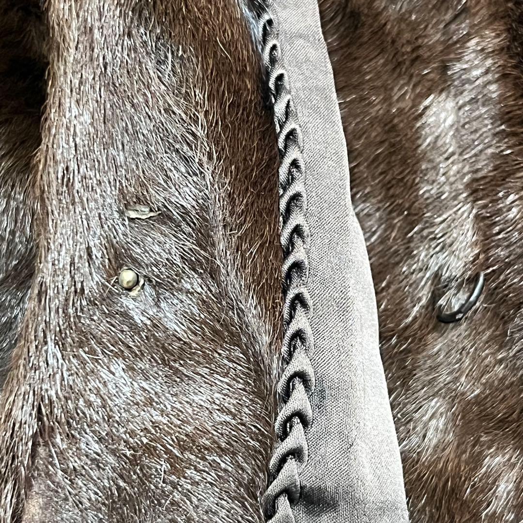 MITSUKOSHI ミンク毛皮 SAFURON サフロン ロングコート 13号