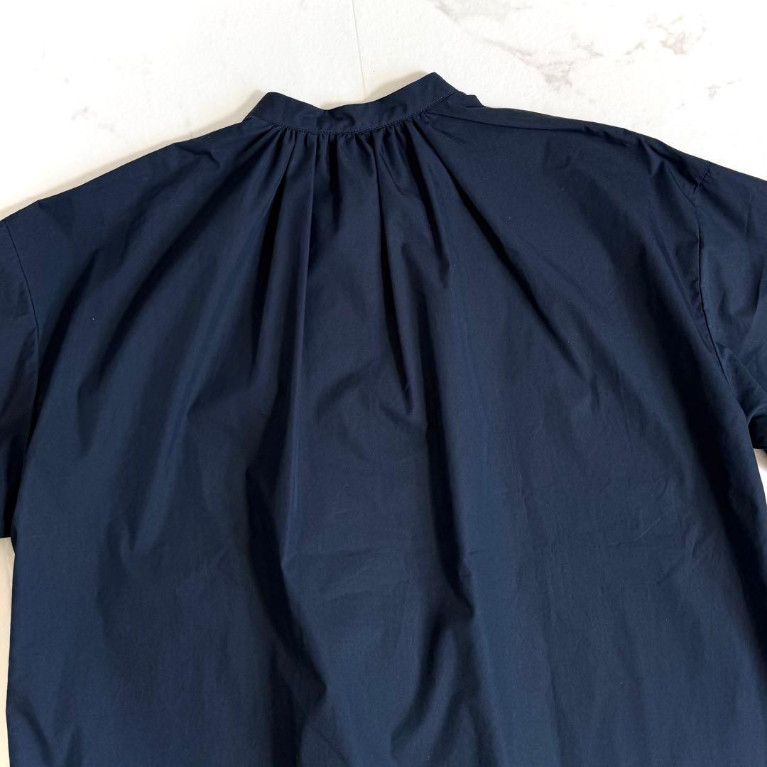 【新品】ジャーナルスタンダードレサージュ スタンドカラーフリルシャツ ネイビー