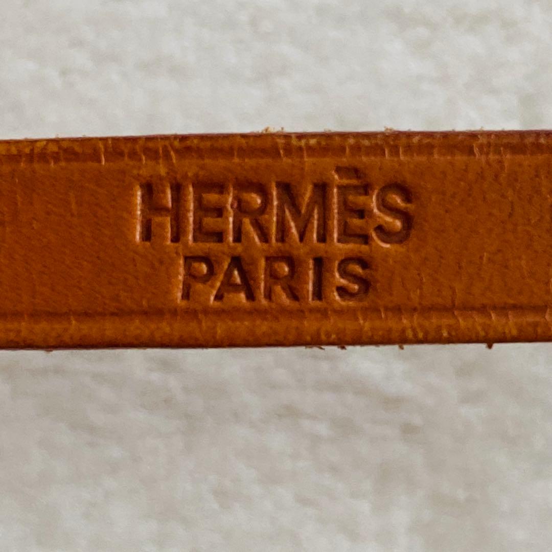エルメス HERMES レザーブレスレット Hモチーフ アピ 美品 箱付