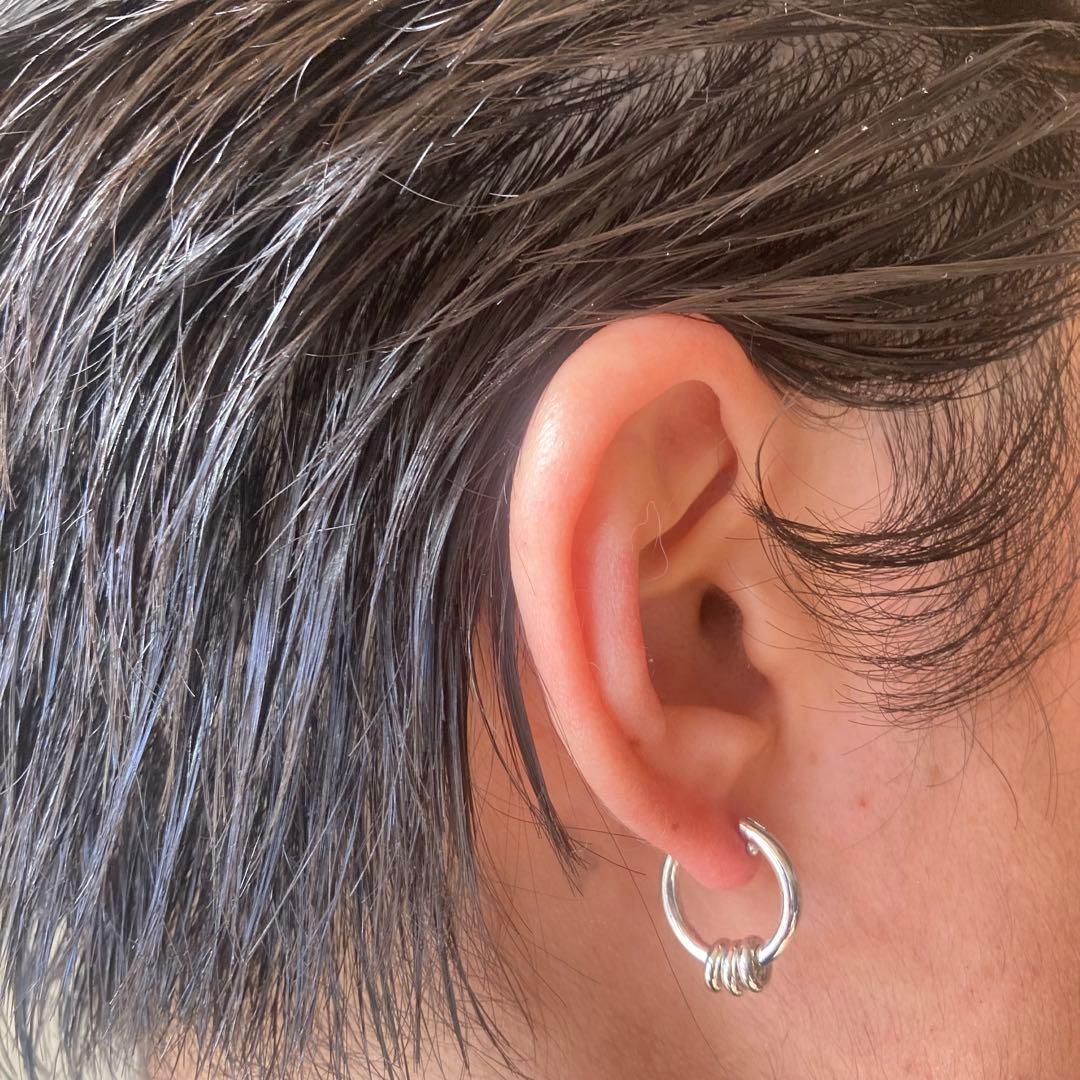 お客片耳ノーブランド　シルバー925 16mm ヤマト着用　登坂着