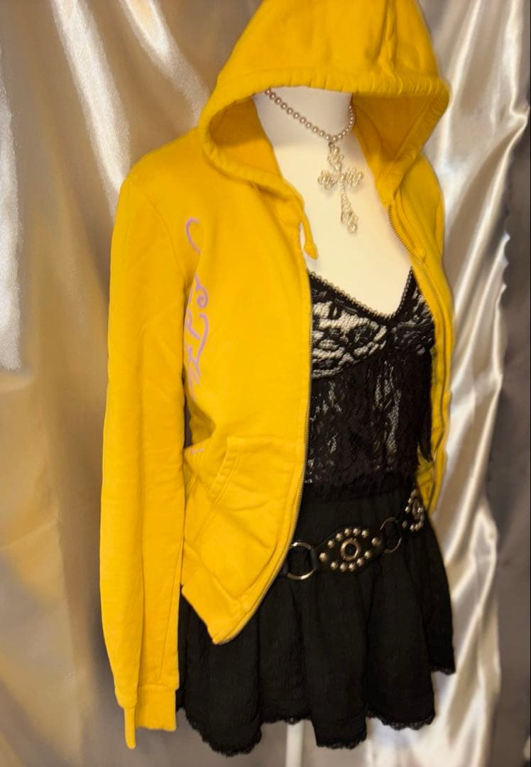 Ed hardy y2k double zip up パーカー グランジ 00s