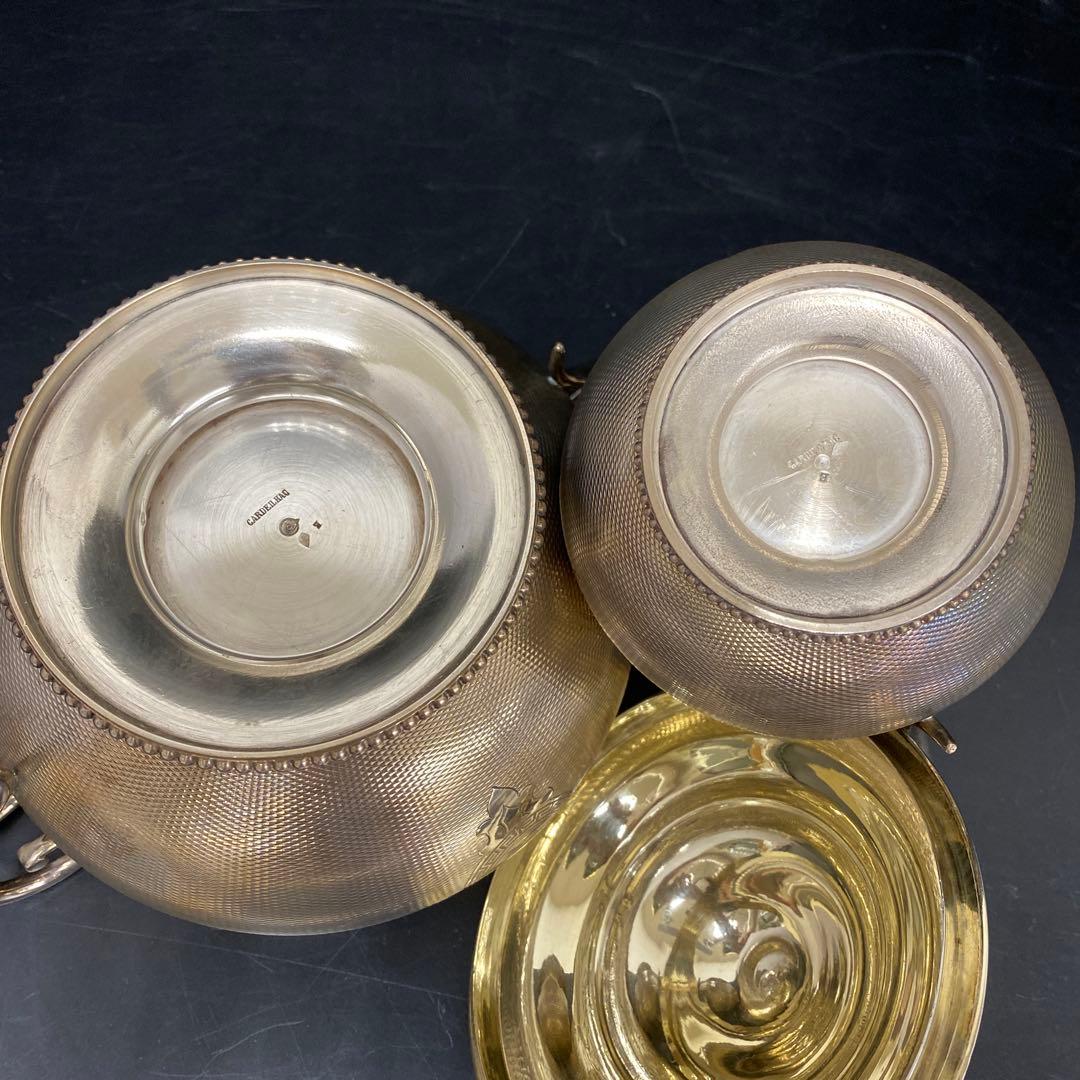 専用カルディヤック極上彫金純銀ミネルヴァホールマークポットセット1830gチコニ