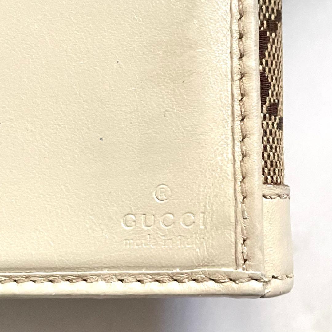 GUCCI グッチ　長財布　GG キャンバス　ゴールド金具　0115-⑩
