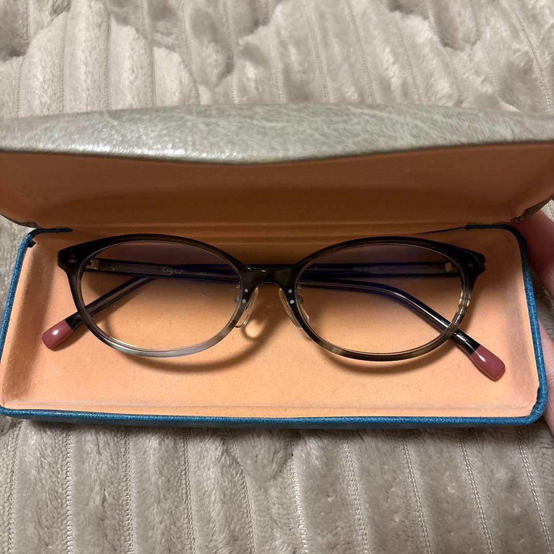 眼鏡市場　ブルーライトカットメガネ ブラック×ピンク