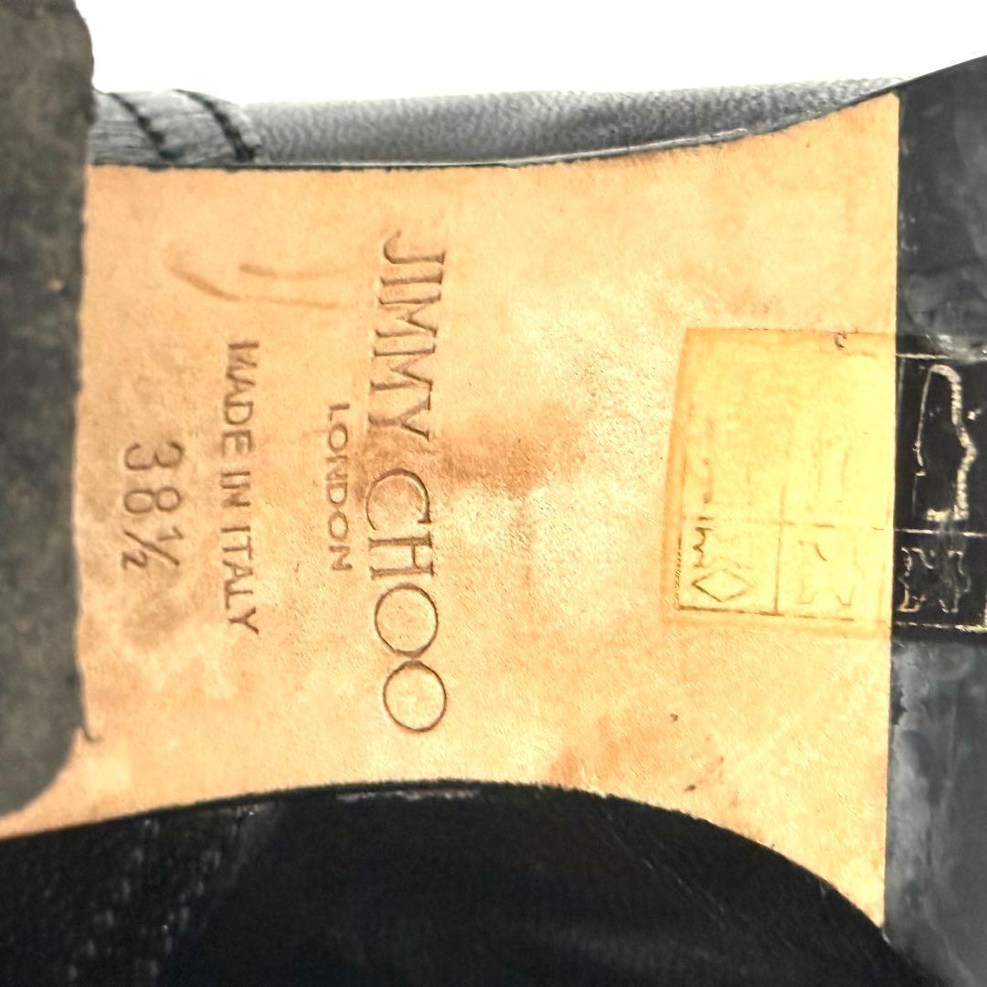 ジミーチュウ エンジニアブーツ サイズ38 1/2 サイドベルト ゴールド金具