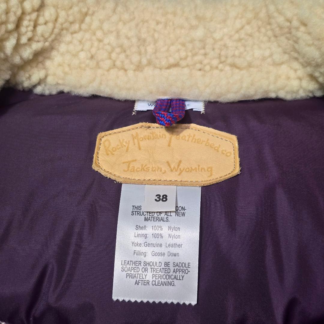 ロッキーマウンテンフェザーベッド ウエアハウス ダウンベスト 馬革 38