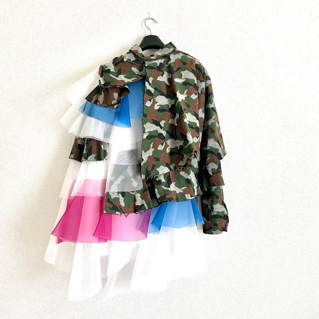 ま*や様 【新品タグ付き】sulvam 2021年春夏 迷彩柄アシンメトリック長