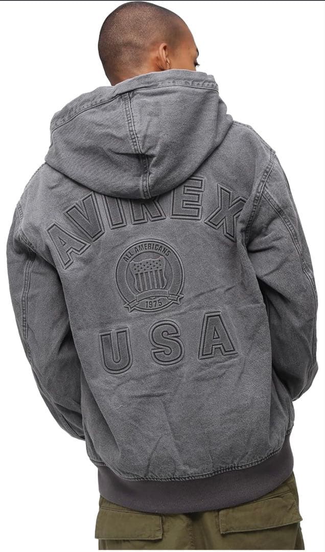 週末特価‼️まとめ買い対応‼️AVIREXデニムシグネチャーロゴパーカー