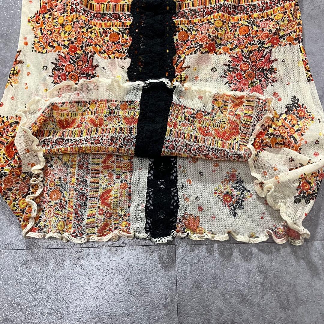 Y2K Jean Paul Gaultier 総柄　パワーネット　キャミソール