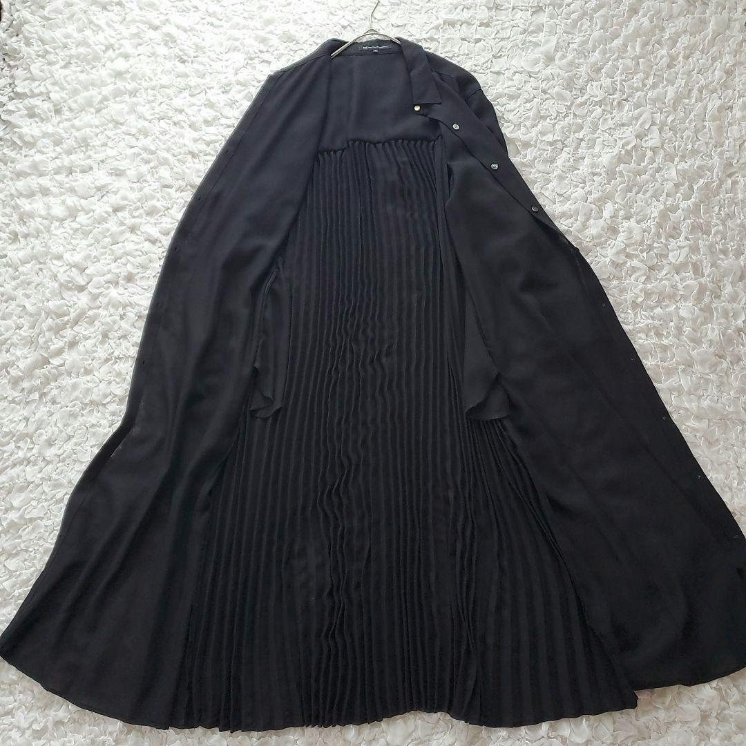 23区【44】ウール混シアービエラワンピース シャツワンピース プリーツ 訳あり