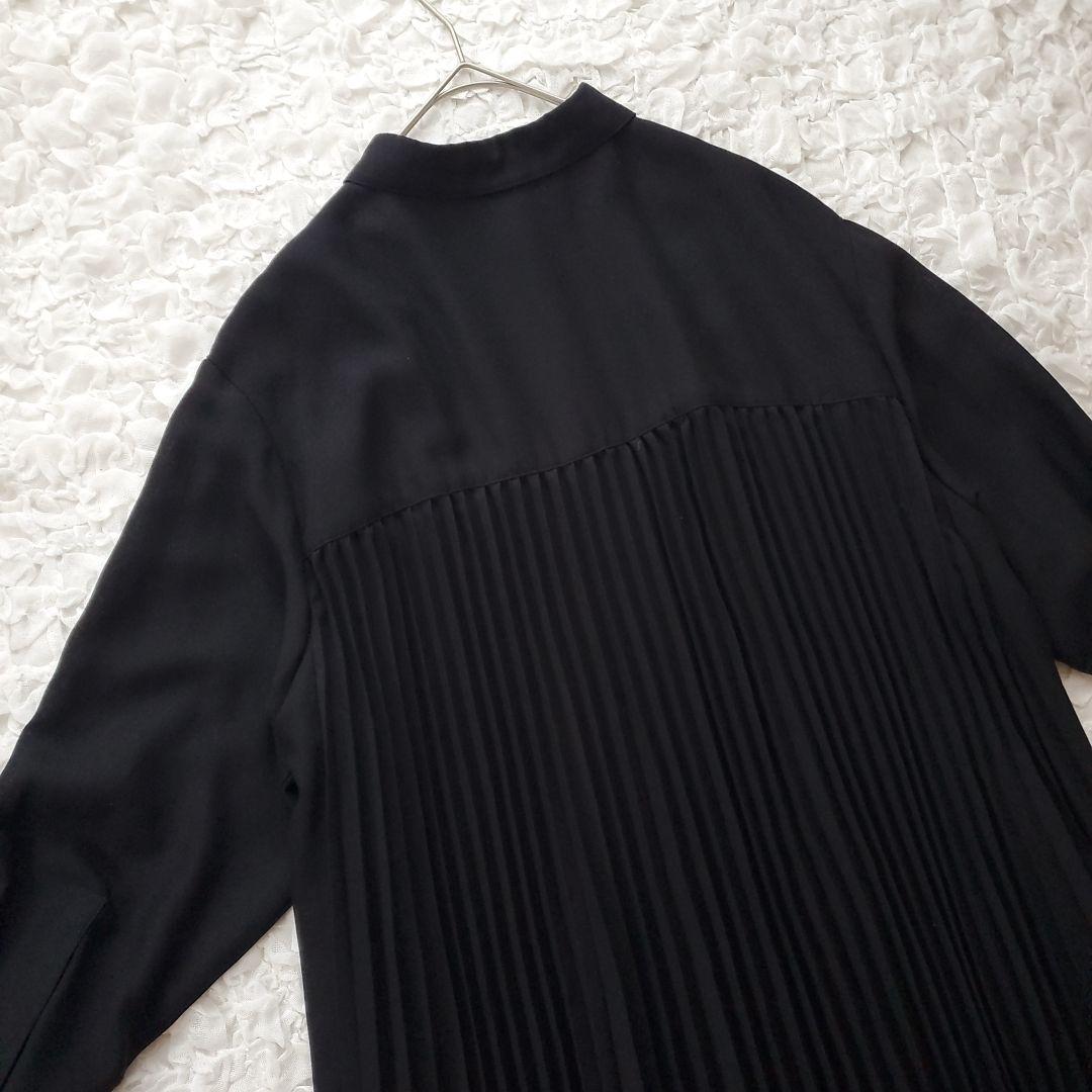 23区【44】ウール混シアービエラワンピース シャツワンピース プリーツ 訳あり