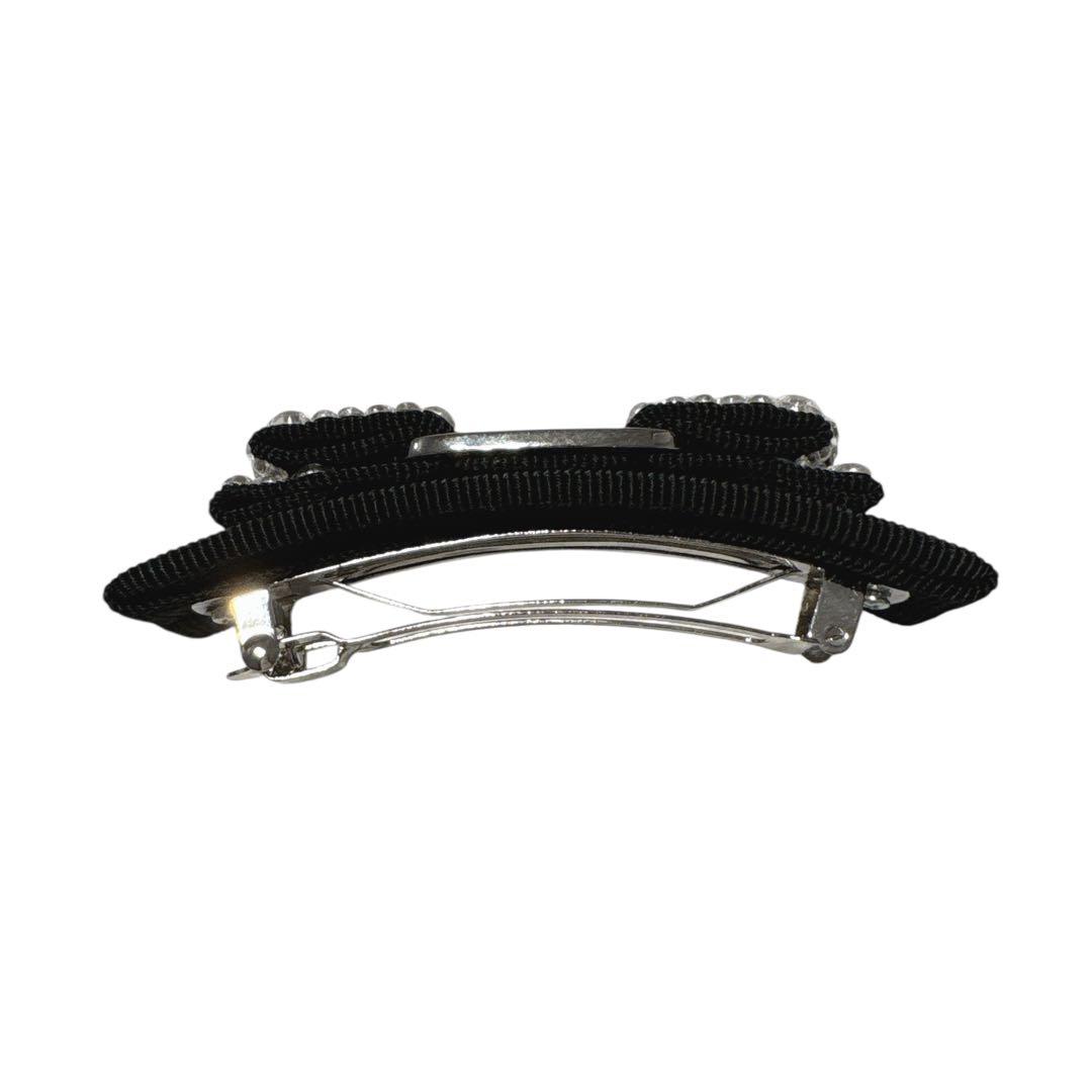 ［極美品］FERRAGAMO フェラガモ　ヘアアクセサリー　バレッタ　ストーン