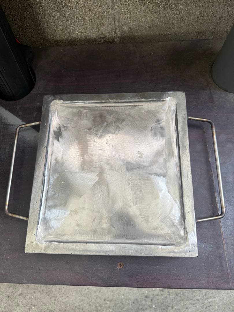 フライパン　アウトドア　一点物　鉄削り出し品　超レア　極厚　鉄板　極厚鉄板