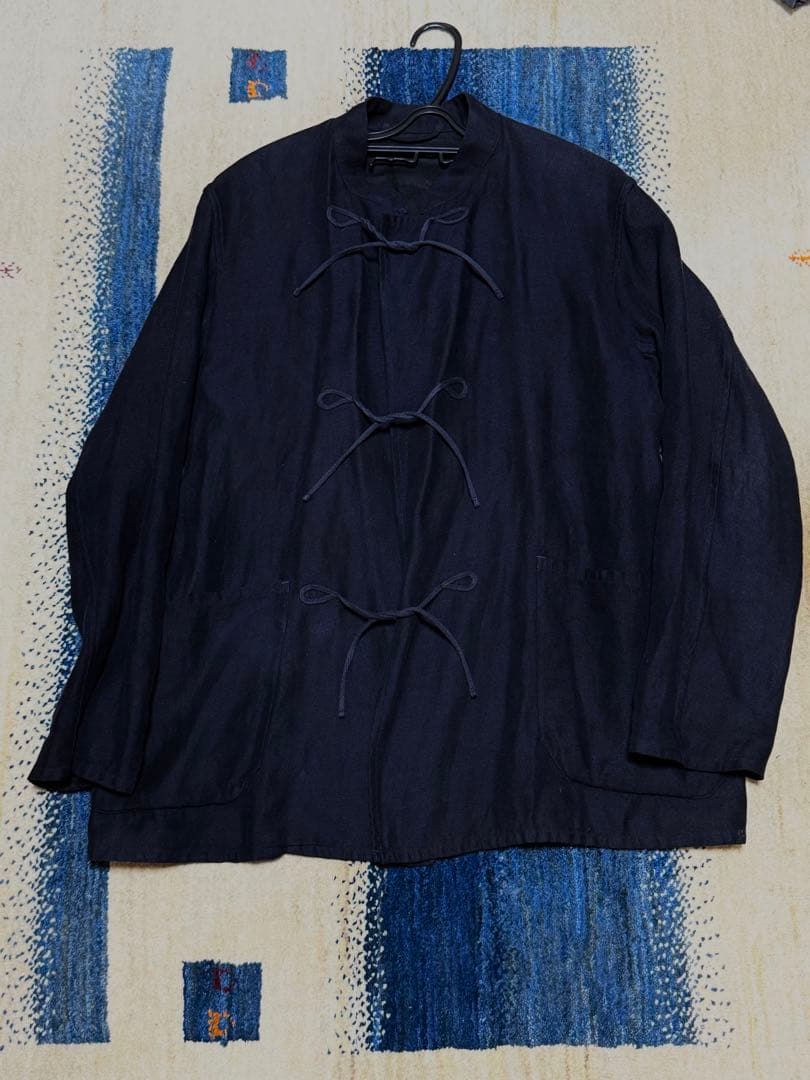 comoli 18ssリネン起毛スタンドカラージャケット