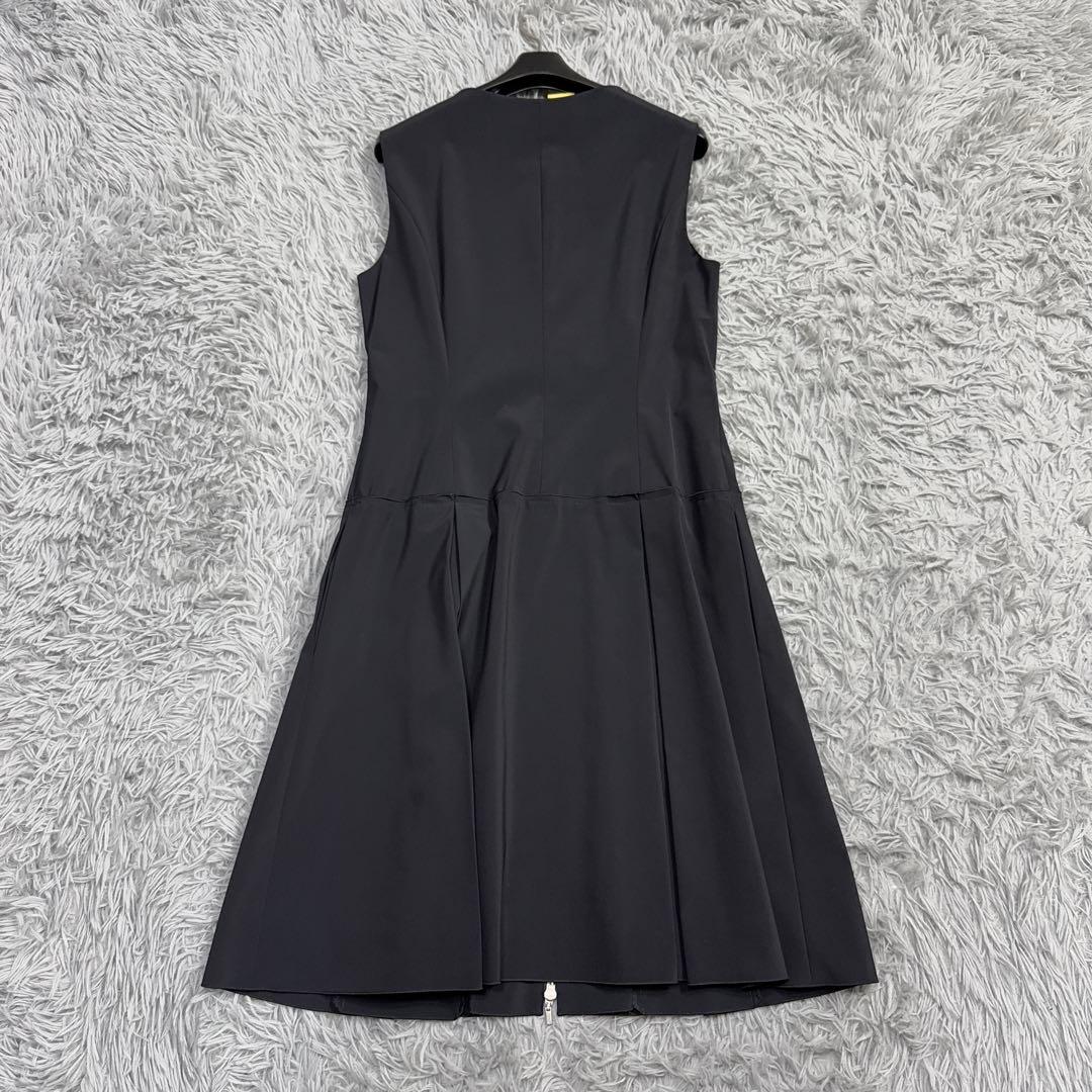 極美品✨フォクシー 42 レイニーフロントジップ ワンピースドレス ミッドナイト