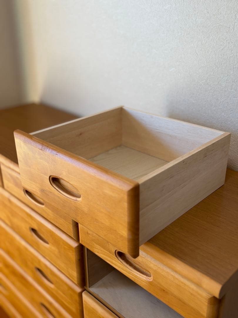 ナチュラルウッド 木製チェスト　引き出し多数【120✖️40✖️88】 たのメル便