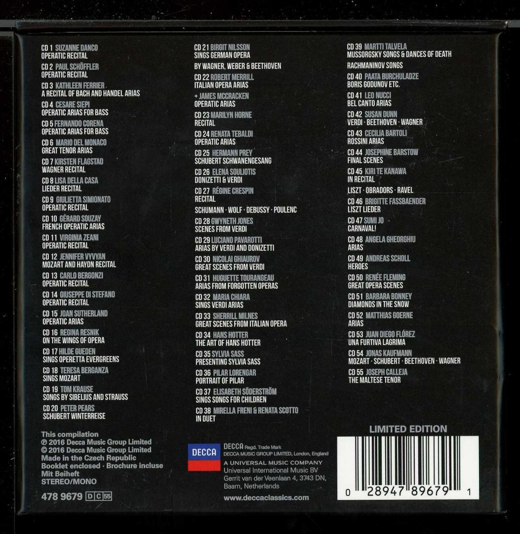 デッカ・サウンド ヴォーカルリサイタル 55枚組