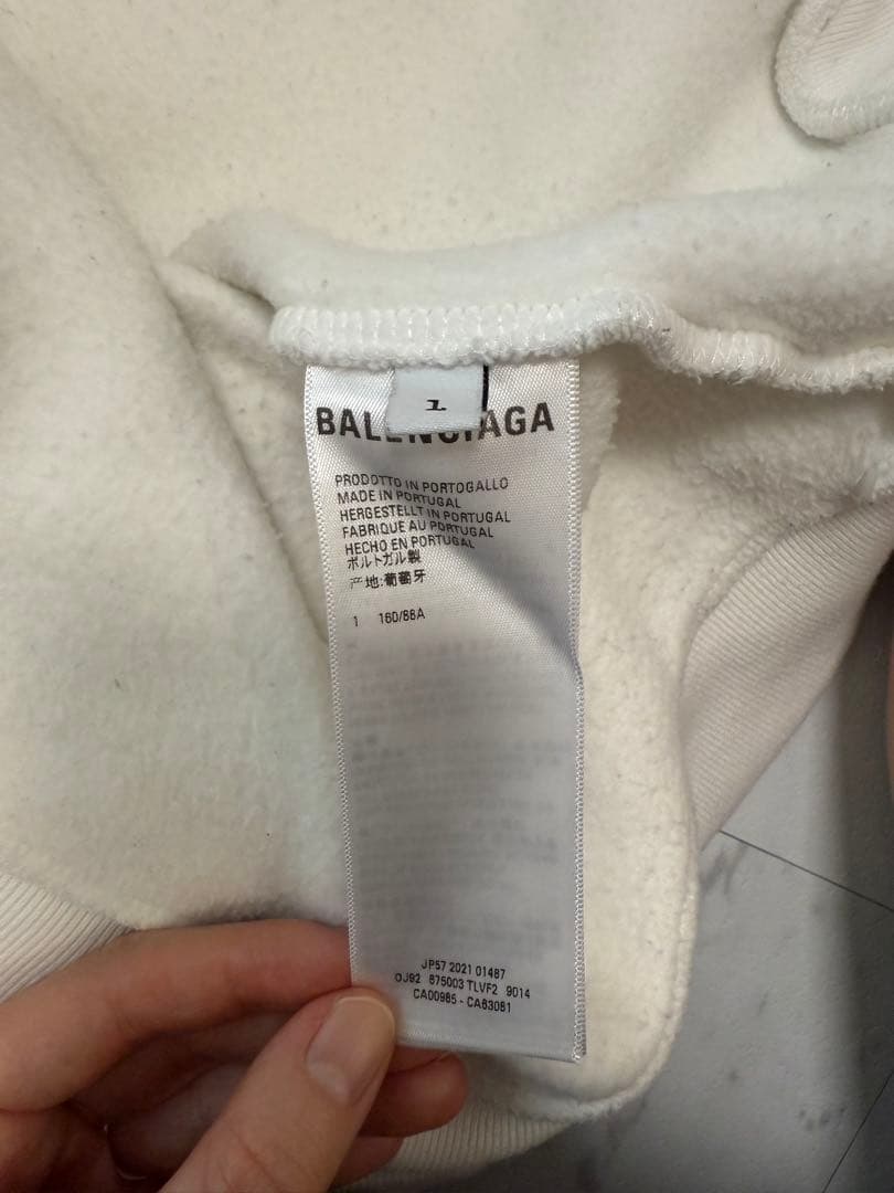 BALENCIAGA グラフィティパーカー ホワイト