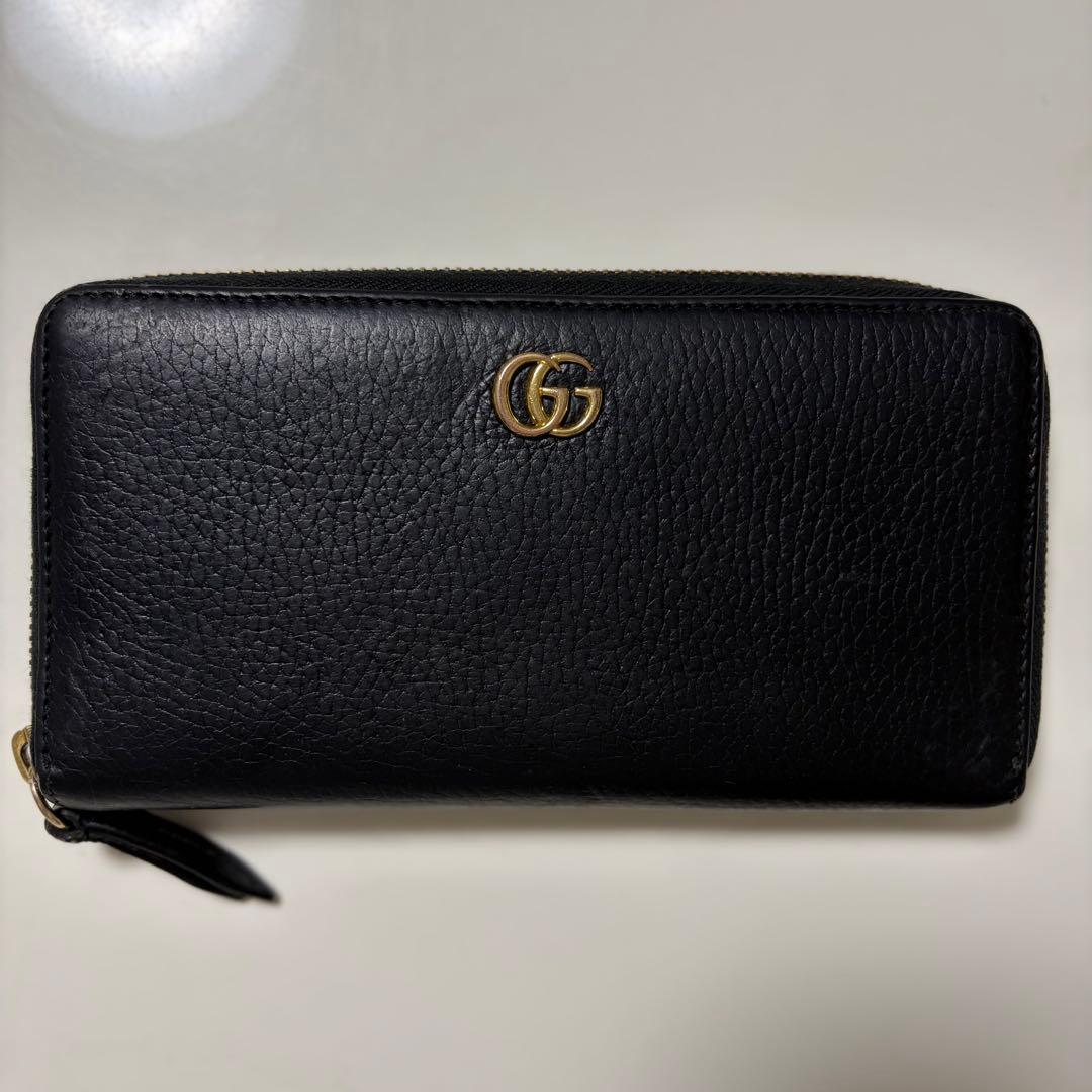 GUCCI ラウンドファスナー マーモントGGロゴ 金具