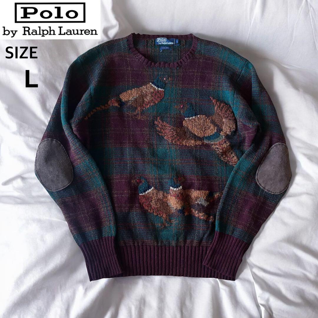 ✨希少✨ラルフローレン　ニット 鳩 鳥 刺繍 アニマル 90's ウール