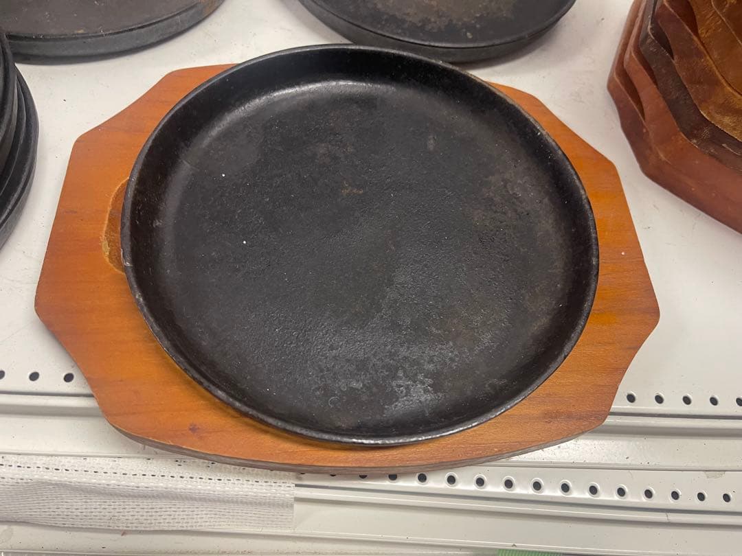 業務用鉄板皿木製トレー付