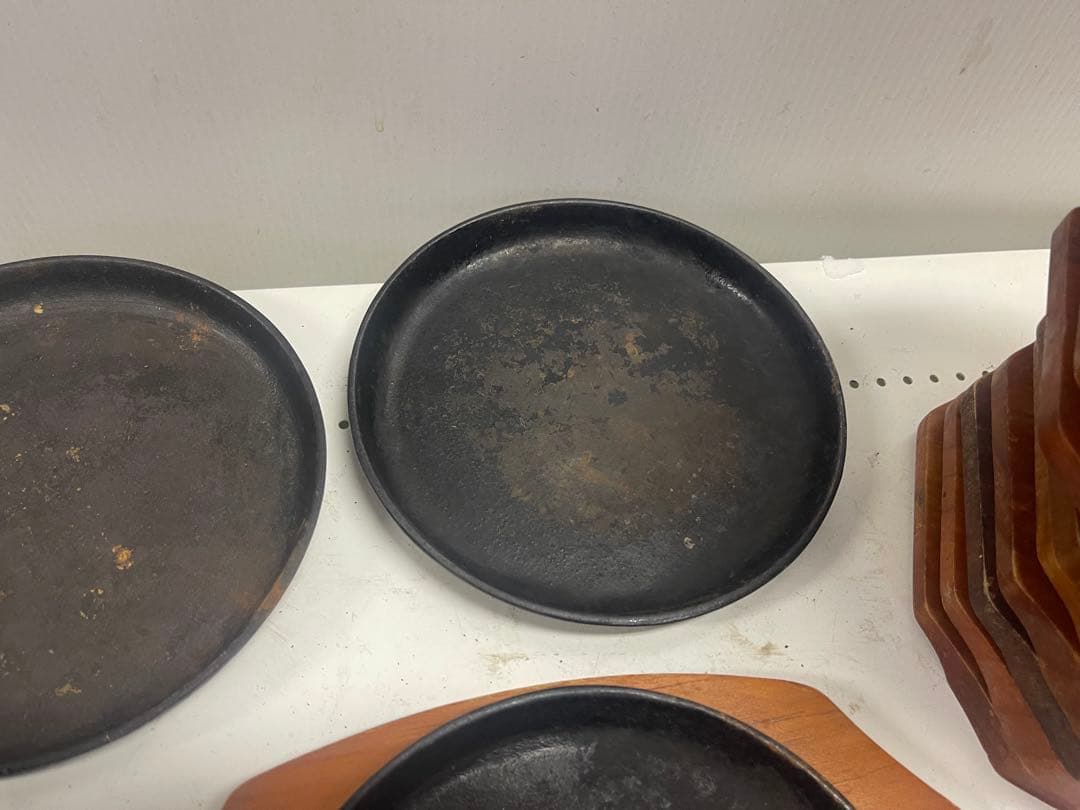 業務用鉄板皿木製トレー付