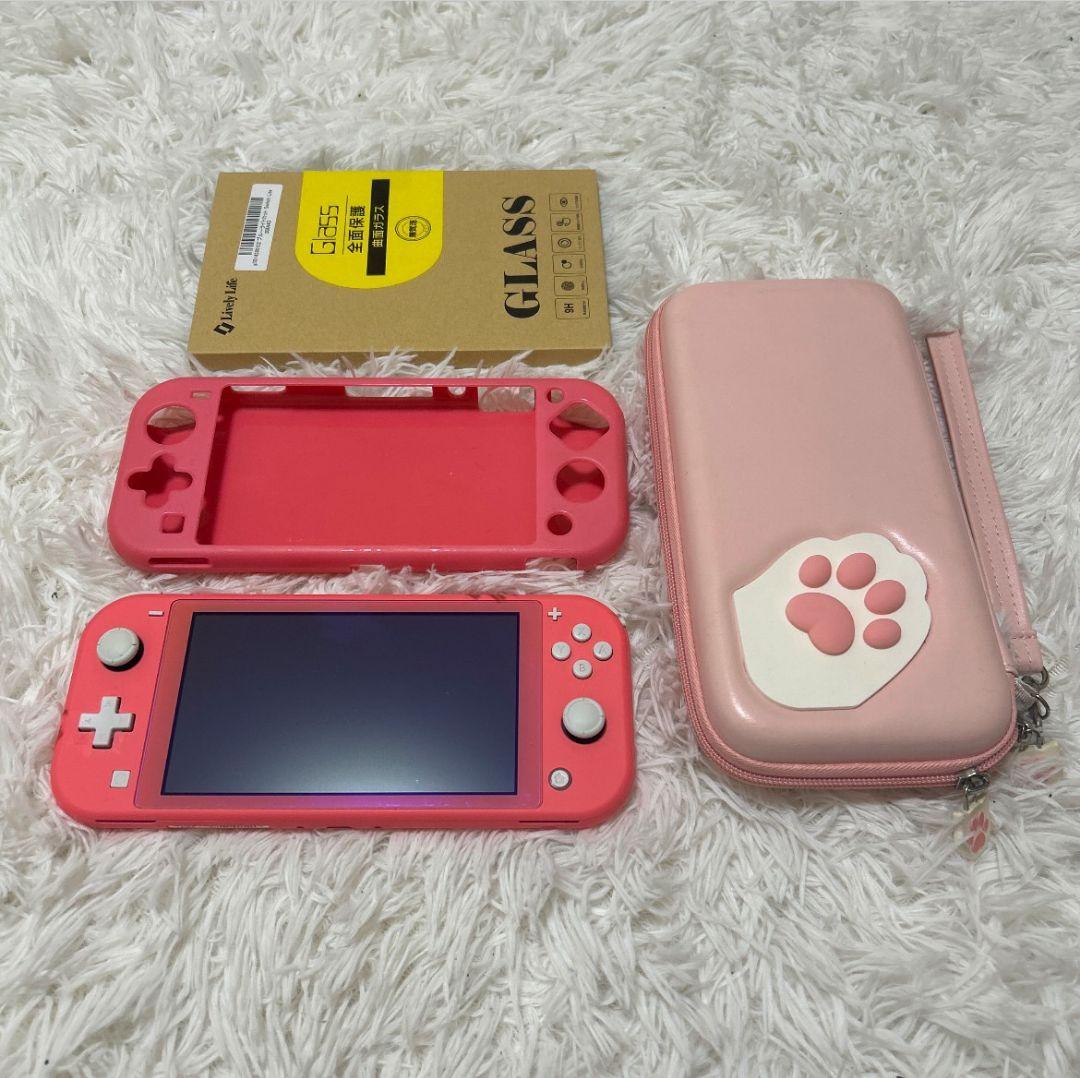 Nintendo Switch Lite 本体コーラルピンク　ケース付