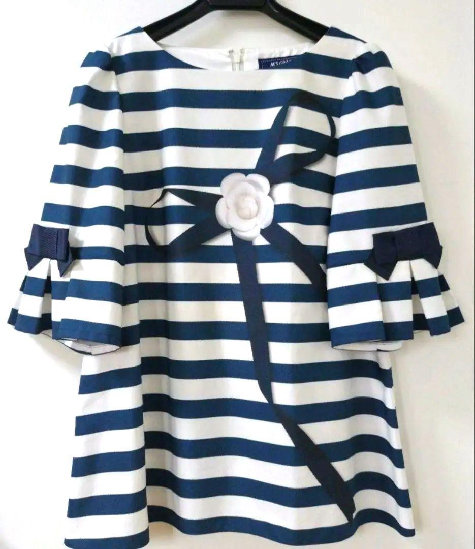 ♥新品並み♥M'S GRACY✾カメリア•リボン柄✾ボーダーチュニック✾ブラウス