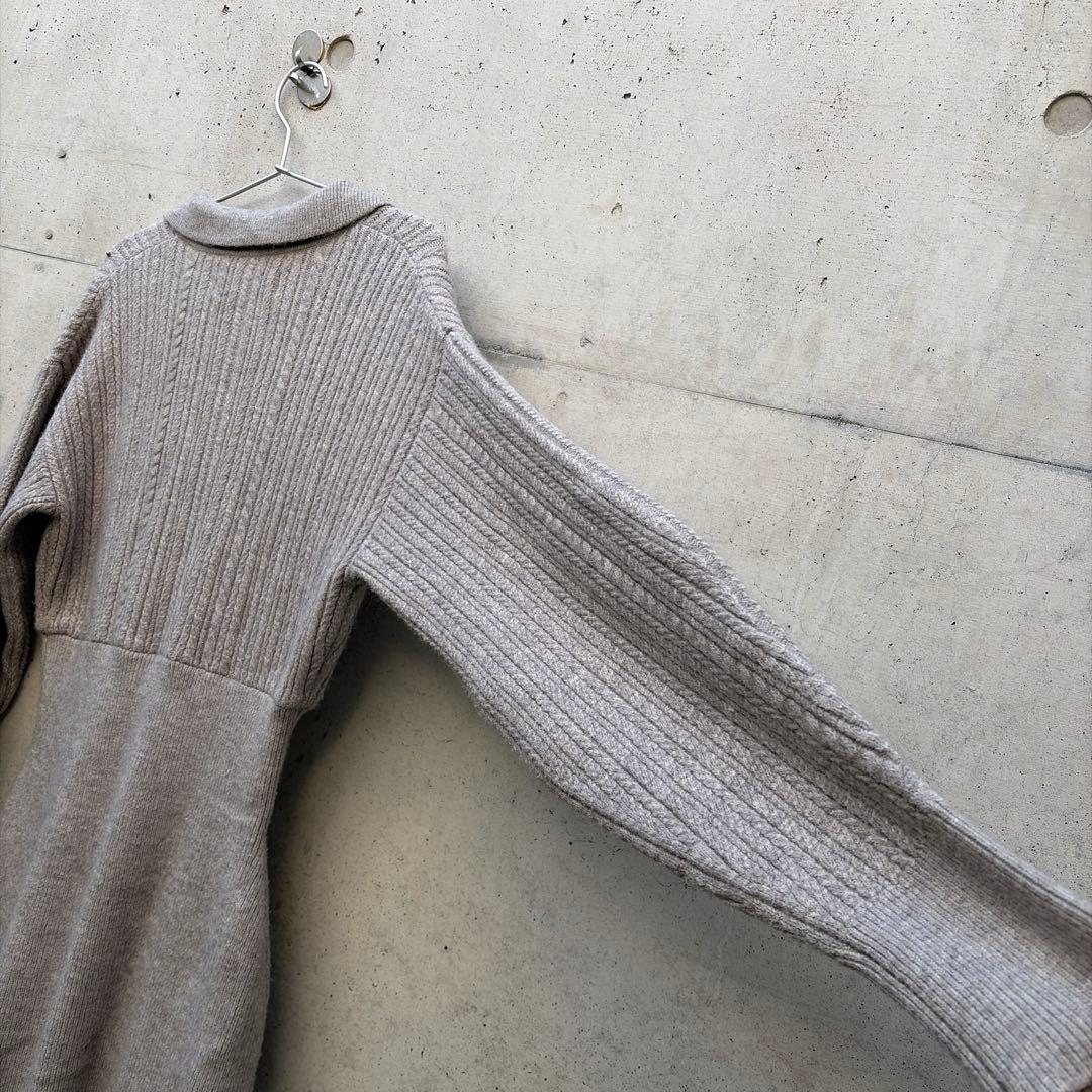 値下げ！ラグナムーン　ケーブルビジューIラインニットワンピース