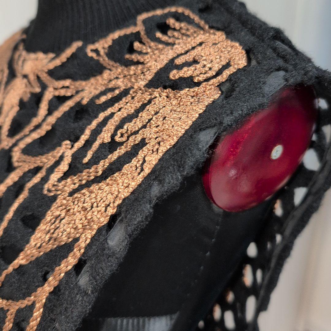 【美品】PRIDE プライド　ニットベスト38 黒×茶色　Mサイズ