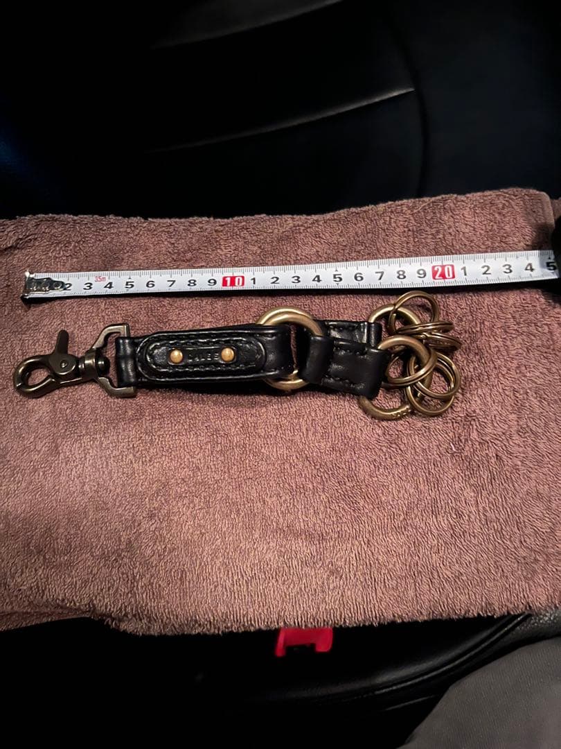 GALEE ブラックレザーキーホルダー