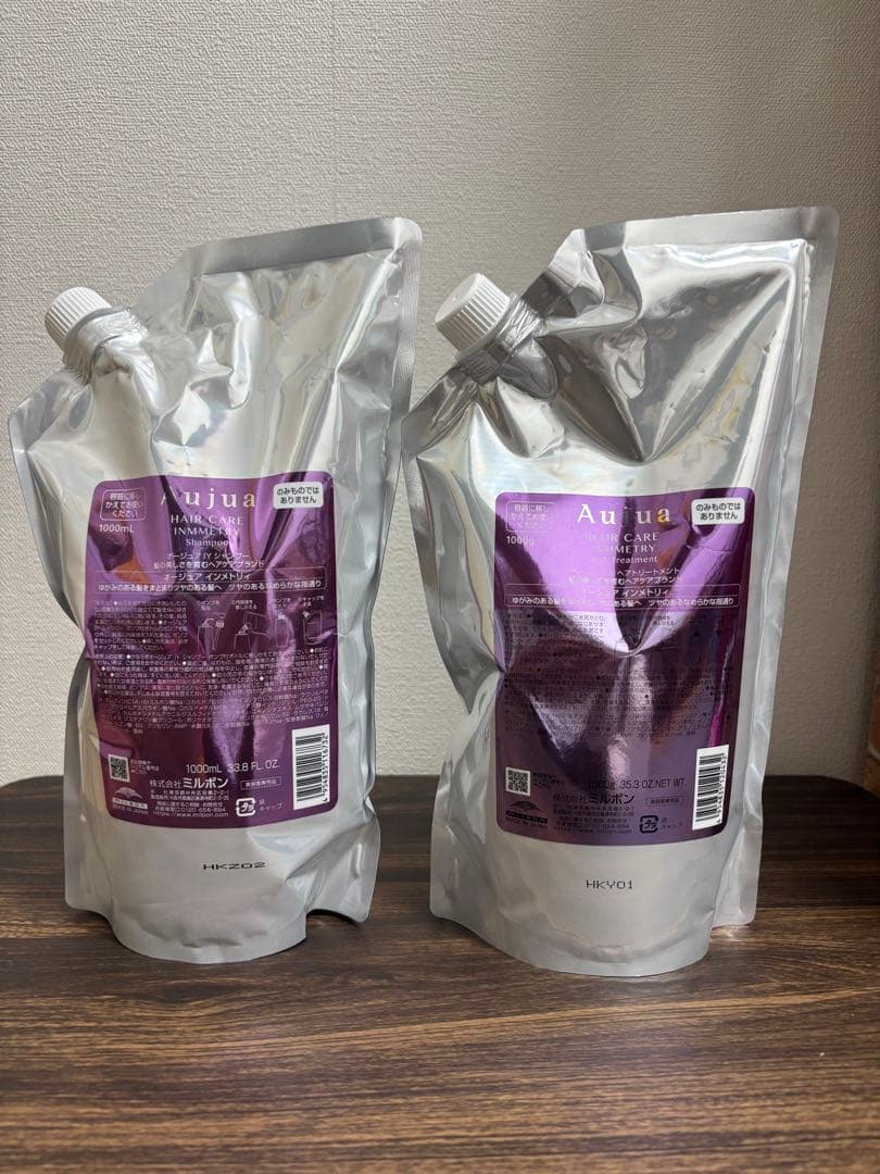 Aujuaオージュアインメトリィシャンプー＆トリートメント詰め替え1L