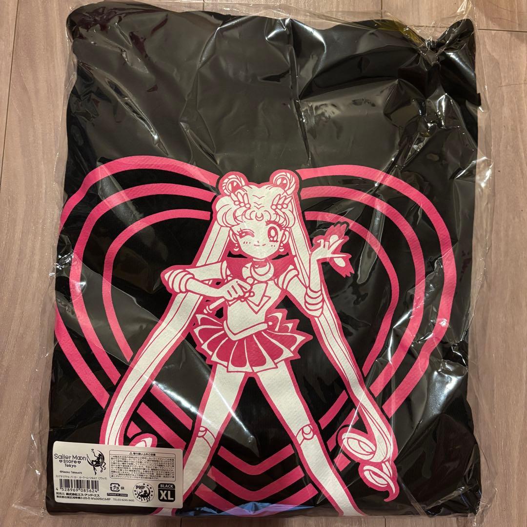 セーラームーンストア　パーカー セーラームーン＆ルナ ブラック XL 原画