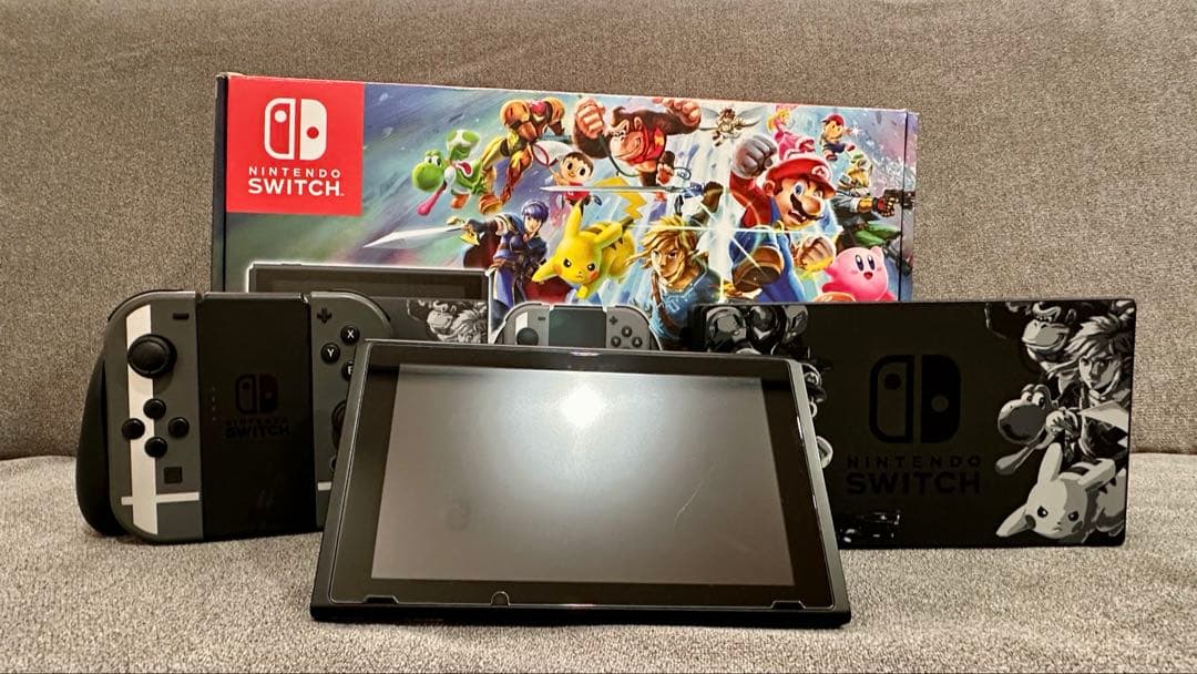 【美品】Nintendo Switch スマブラエディション+microSD