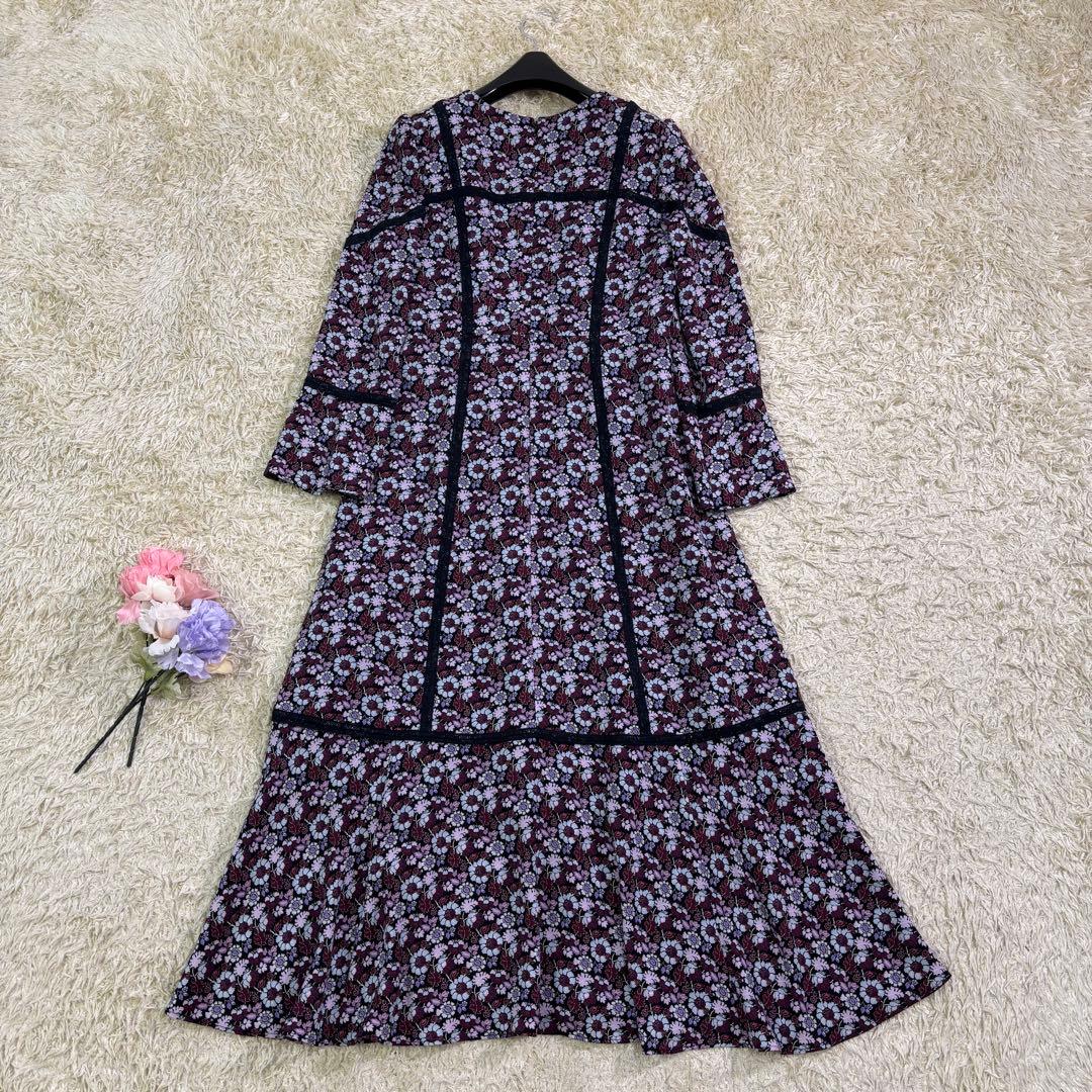 完売品　人気　グレースコンチネンタル　小花パッチレース切替　ロングワンピース