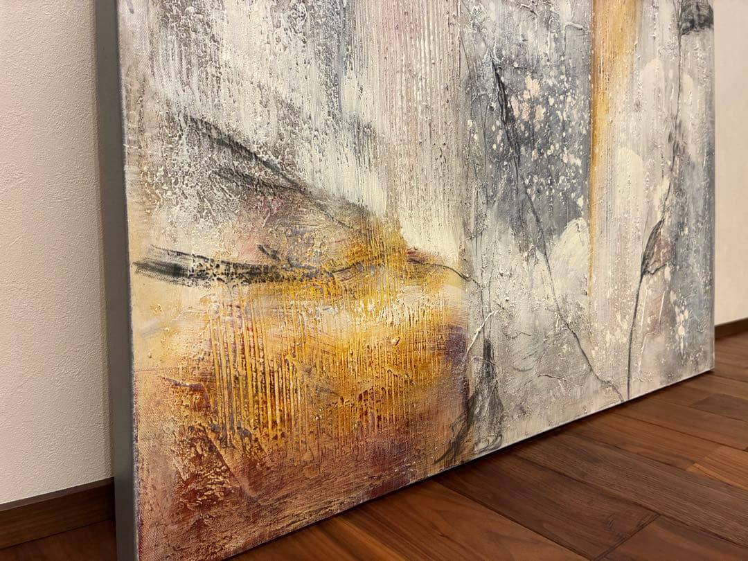 【値引き不可】BoConcept 抽象油彩画　デンマーク人画家　縦80×横100