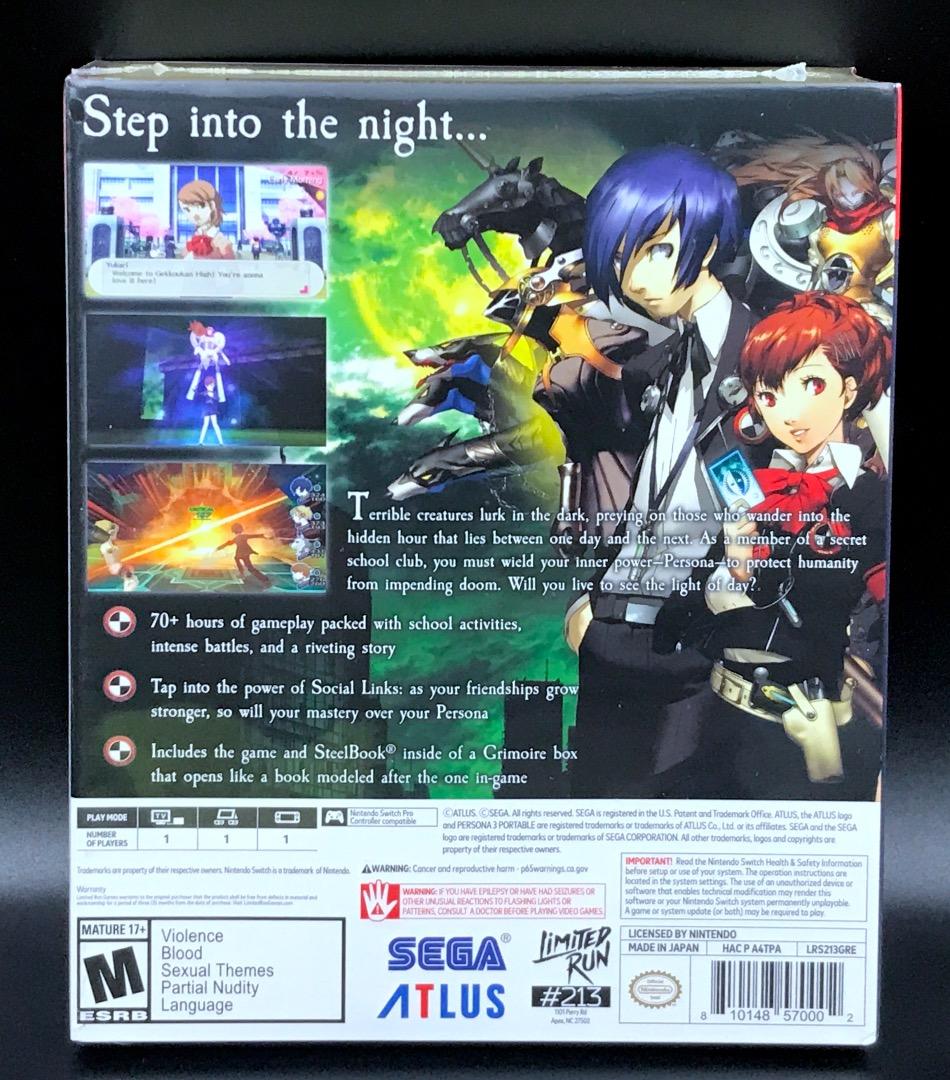 LIMITED RUN ペルソナ 3 ポータブル グリモワール エディション