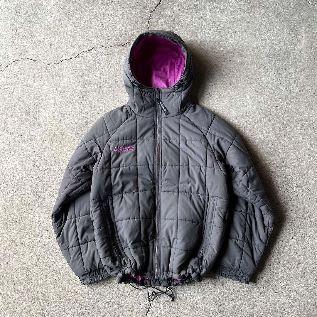 ジャケット・アウター Columbia hooded puffer jacket gray pink