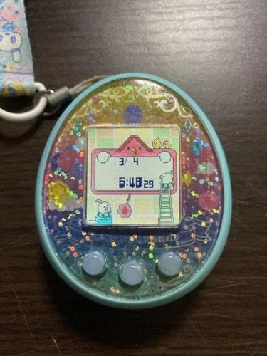 【動作確認済】バンダイ　たまごっちみーつ　ファンタジー　ブルー　ストラップ付