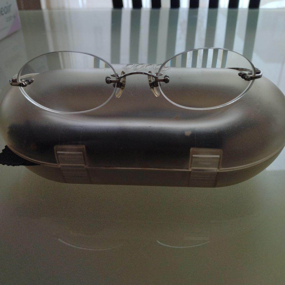 999.9（フォーナインズ）丸型メガネ(度あり) ケース付き