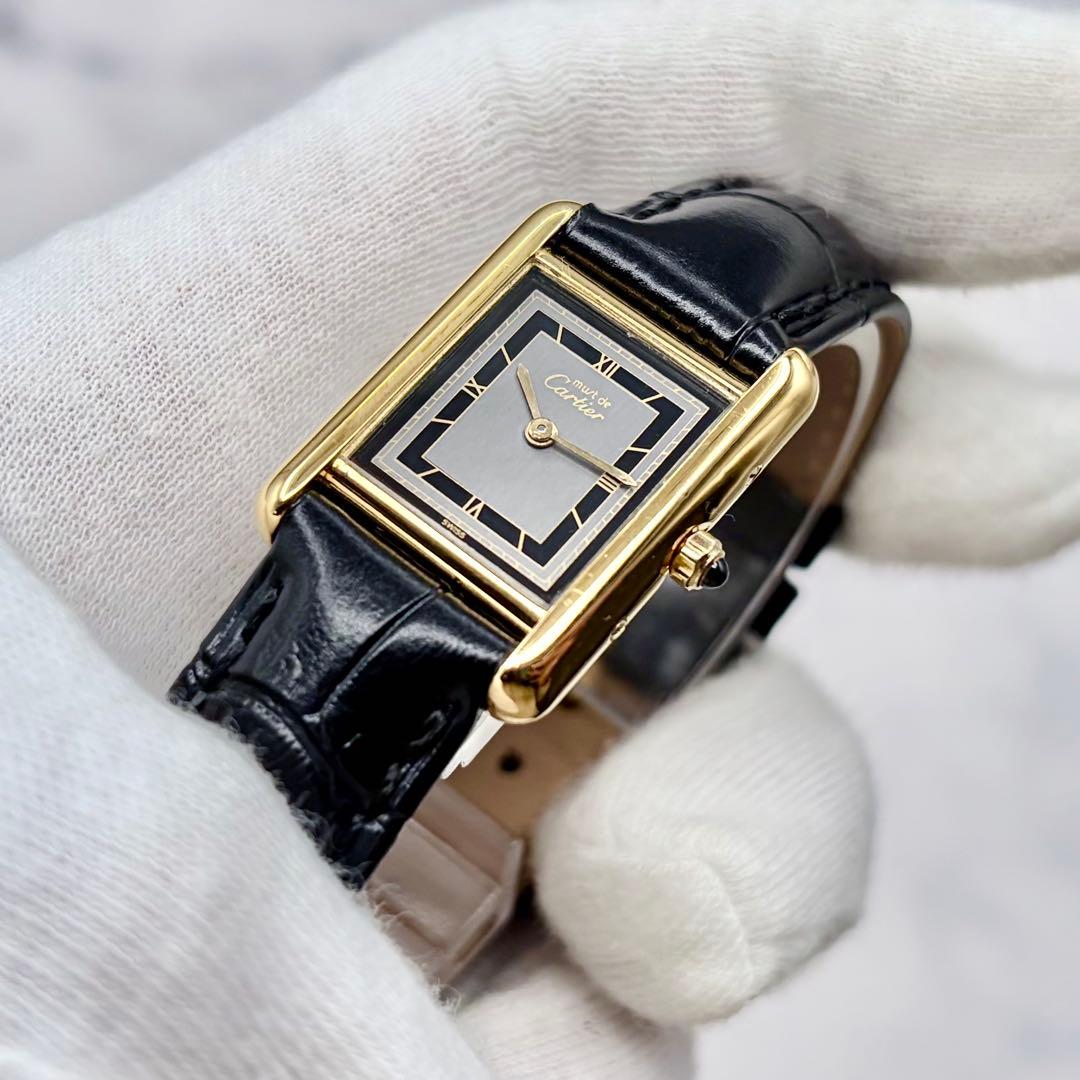 【極美／良稼働】カルティエ マストタンク SM ヴェルメイユ 極上個体 純正尾錠