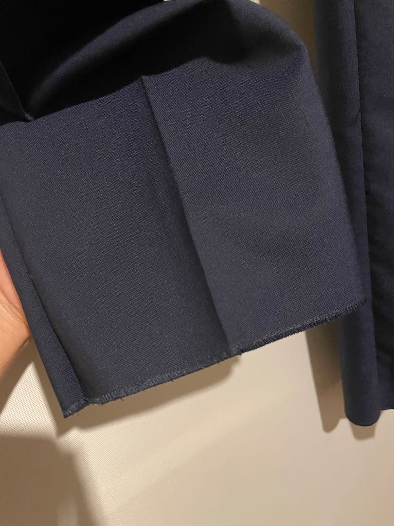 ことら　メゾンマルジェラ ノーカラージャケット セットアップ ネイビー