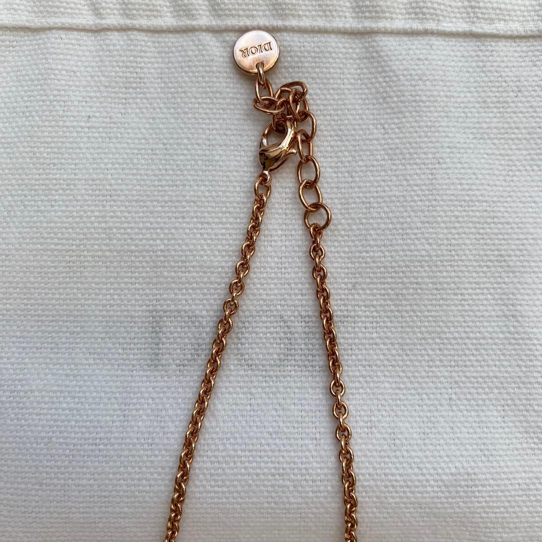 【ディオール】DIOR ホリデー限定　ネックレス NAVY ピンクゴールド