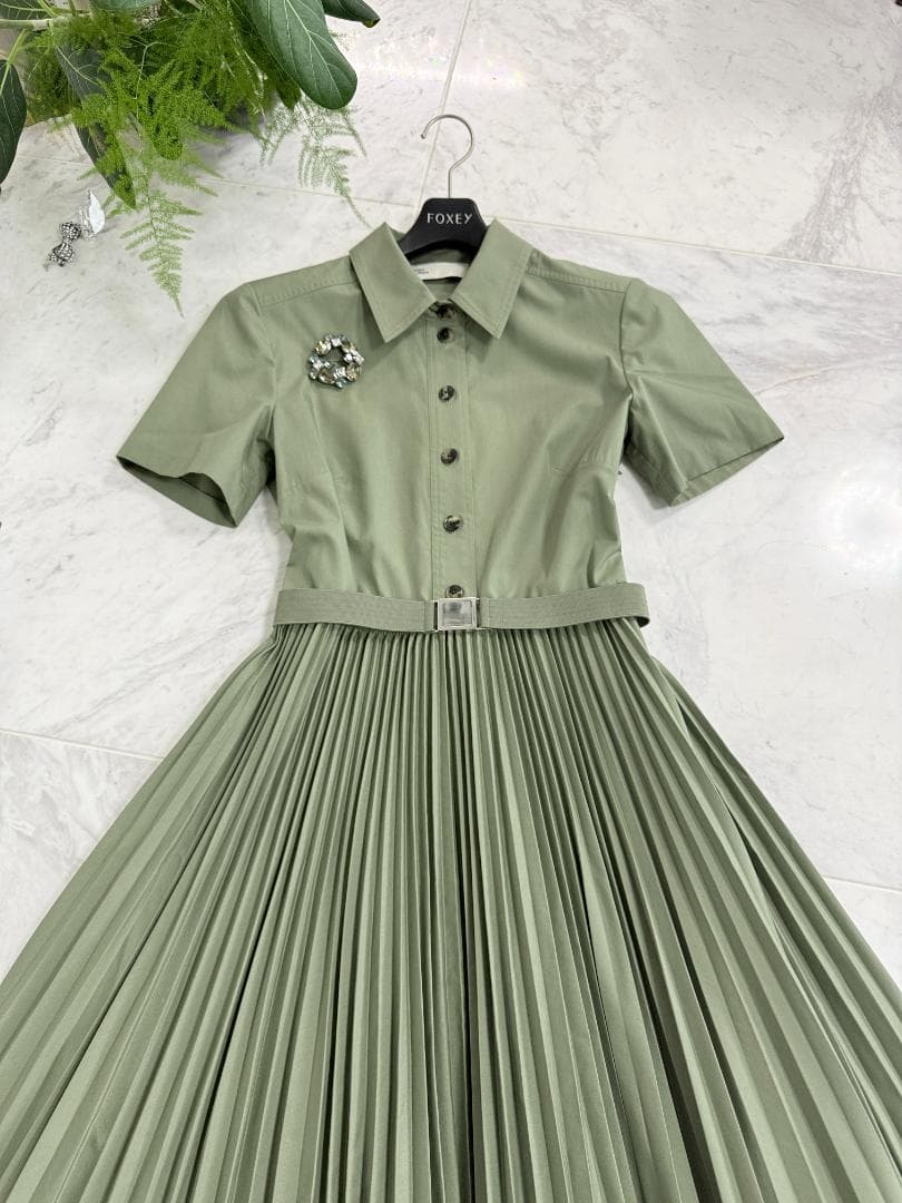 未使用★TORY BURCH ポプリンプリーツシャツドレス 2