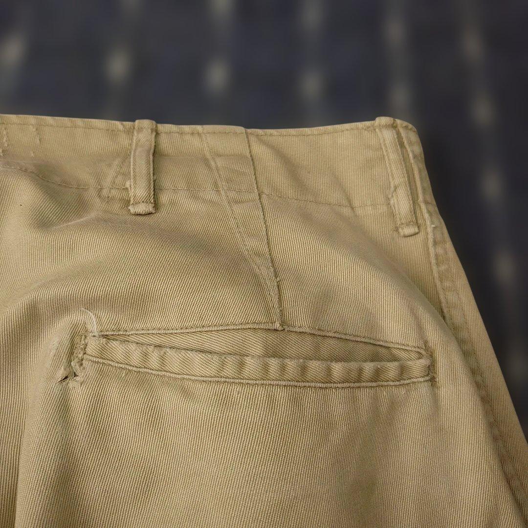 40s U.S.ARMY 45カーキ　チノパン 尿素ボタン　ヴィンテージ