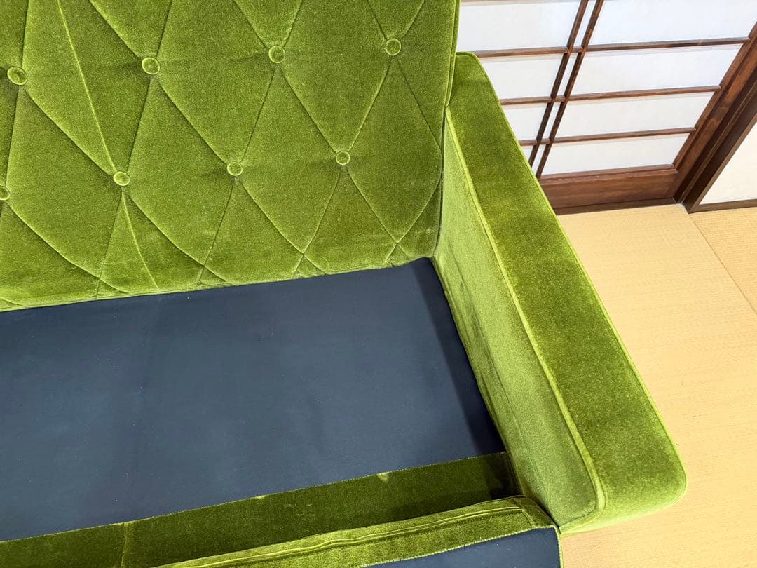 カリモク 60 ロビーチェア3シータ モケットグリーン